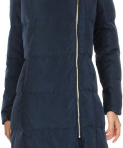 Women's Long Size Zip Hooded Quilted Down Coat