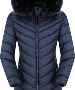 Puffer Jacket Women.Lightweight Padding Bubble Hooded Coat with Fur Collar Warmth Outerwear
