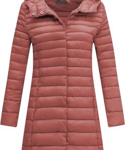 Women's Quilted Lightweight Puffer Jacket. Winter Coats for Women Long Padded Bubble Coat