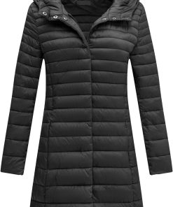 Women's Quilted Lightweight Puffer Jacket. Winter Coats for Women Long Padded Bubble Coat